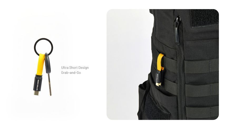 Кабель Nitecore NLink10 USB-C - USB-C с магнитной крепью и поддержкой быстрой зарядки PD+QC, 60Вт 011212.1 фото