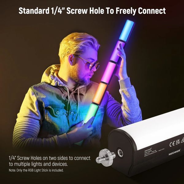 RGB видеосвет портативная LED лампа для съемки Neewer TL96RGB с магнитом 10101362 фото
