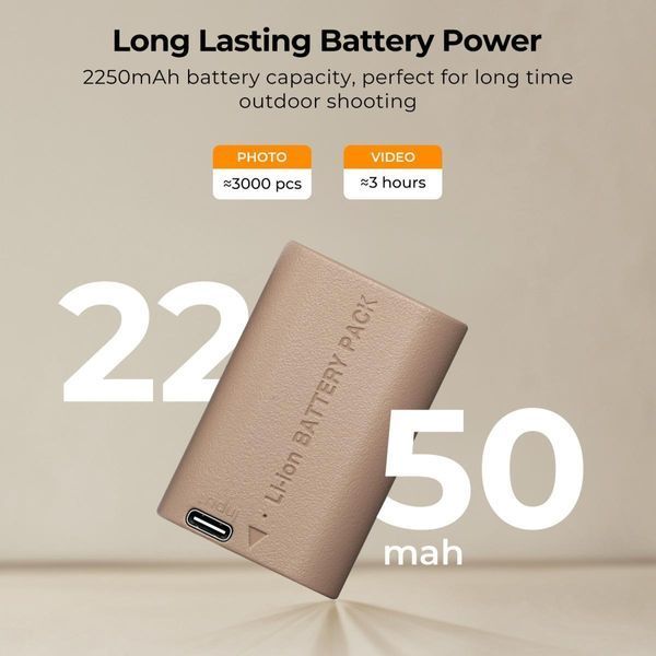 Акумуляторна батарея з виходом Type-C K&F Concept LP-E6NH 2250mAh для Canon (KF28.0022)