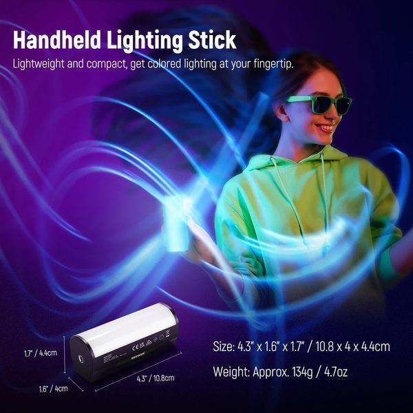 RGB видеосвет портативная LED лампа для съемки Neewer TL96RGB с магнитом 10101362 фото