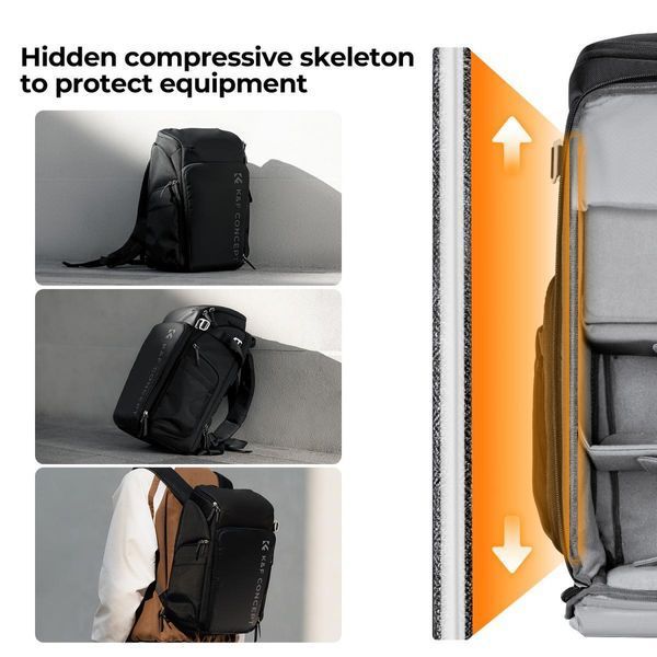 Професійний рюкзак для камери, штатива, ноутбука K&F Concept Alpha Air 25L Nature Wander 01 (чорний) (KF13.128V4)