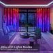 Розумна гірлянда-штора світлодіодна RGB 200LED 3*2м з пультом керування 130203 фото 7