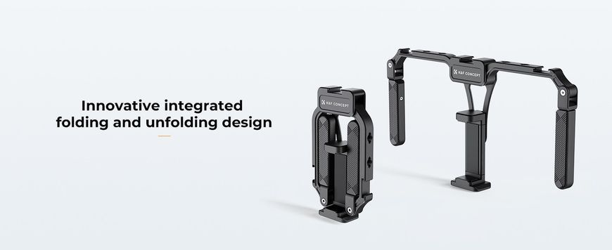 Универсальная складная клетка, видеориг K&F Concept для смартфона шириной 57-84мм с двумя ручками (KF31.092) KF31.092 фото