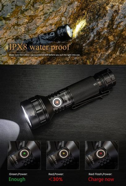 Фонарь ручной Sofirn IF22A, Silver (Luminus SFT40, 2100 люмен 1x21700, зарядка через USB, TIR-оптика) 040108 фото