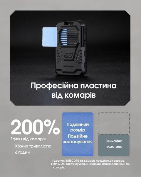 Фумігатор портативний бездротовий Nitecore EMR06 TAC (1800мАг, USB-C)