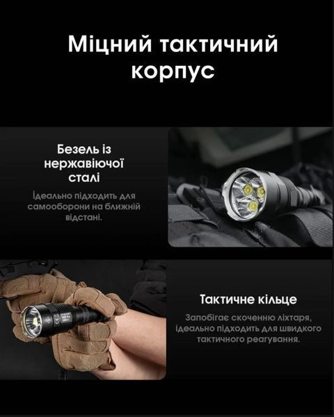 Надпотужний тактичний ліхтар Nitecore TM9K PRO (9900Лм, 510м, 5000мАг, USB Type-C) 010344 фото