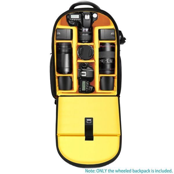 Рюкзак-чемодан Neewer NW-8903 для DSLR камер и аксессуаров 49х33х20см black/yellow 10092542 фото