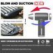 Портативный перезаряжаемый компрессор CROSSGUN Air Duster BS380FA Grey с насадкой пылесос для чистки техники 050215 фото 3