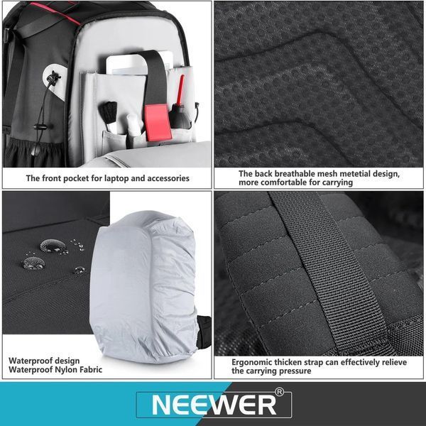Професійний рюкзак для цифрових фотокамер та аксесуарів Neewer NW-XJB-D2330 PRO 52х34х26см 10087473 фото