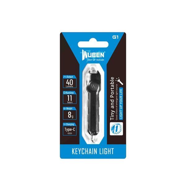 Багатофункціональний світлодіодний ліхтарик-брелок Wuben G1 Mini EDC Black (40Лм, 15м, 120мАг) 160201.4 фото