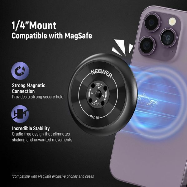 Магнитный крепеж для смартфона на штатив Neewer PA010 (совместимый со смартфонами MagSafe) 10104281 фото