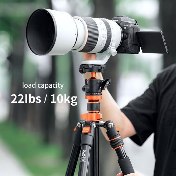Кульова голова для штатива K&F Concept BH-28L зі швидкознімною пластиною 1/4", вантажопідйомність 10кг (KF31.023V3) KF31.023V3 фото