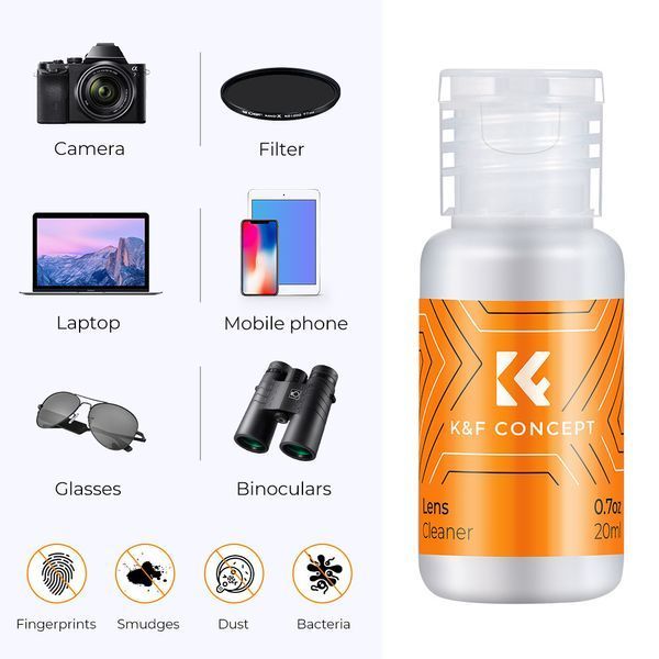 Набор для чистки APS-C матрицы K&F Concept CK02 16mm (16 сухих швабр, 20мл жидкости, пара перчаток) (SKU.1598) SKU.1598 фото