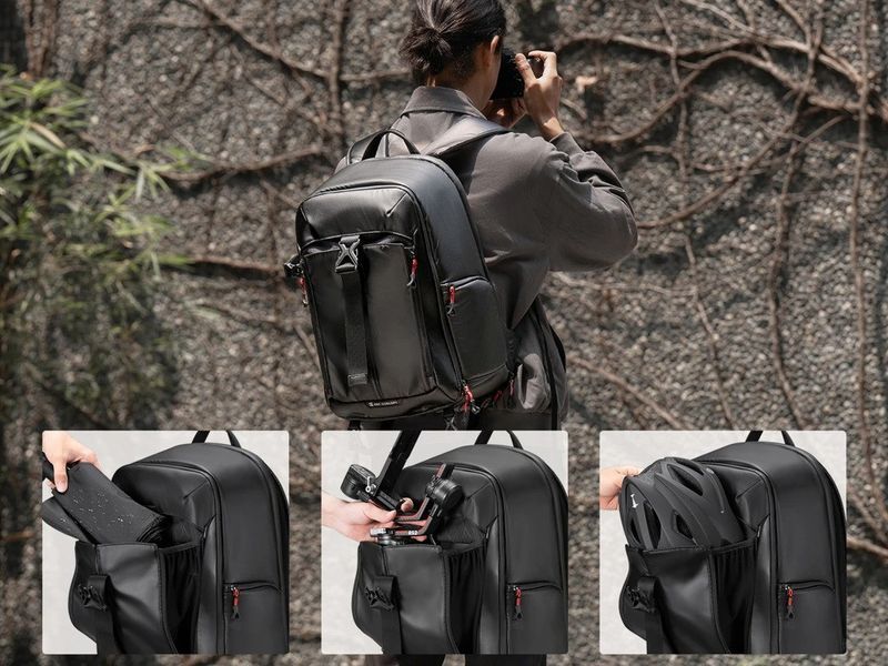 Профессиональный рюкзак для камеры, штатива, ноутбука K&F Concept Nature Wander 25L Black (KF13.211) KF13.211 фото