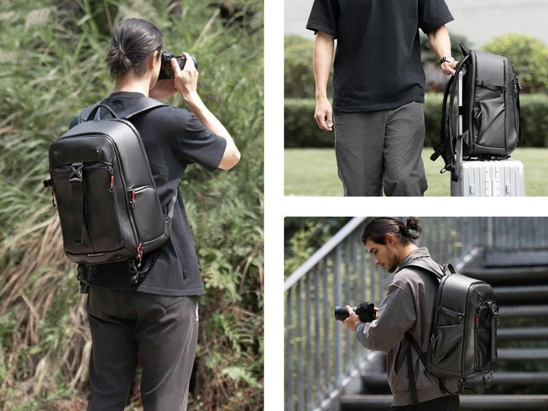Профессиональный рюкзак для камеры, штатива, ноутбука K&F Concept Nature Wander 25L Black (KF13.211) KF13.211 фото