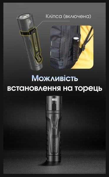 Фонарь карманный, EDC, Nitecore MH15 (USB Type-C) 010327 фото