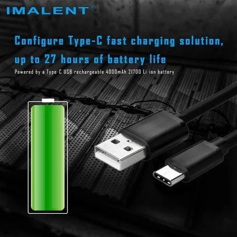 Компактний ручний кишеньковий EDC ліхтар Imalent MS03 Black (13000Лм, 324м, 4000мАг) 180103 фото