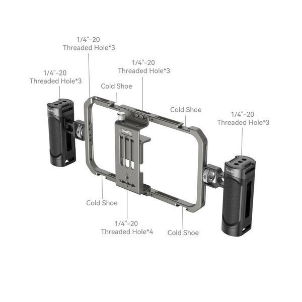 Універсальна клітка для смартфона SmallRig All-in-One Video Kit Basic (2022) 4121 зі складаними ручками 050304 фото