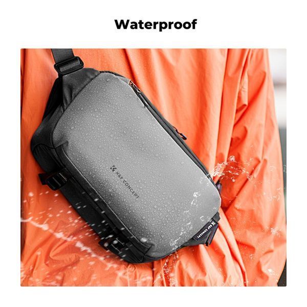 Портативна водонепроникна сумка на одне плече для фотоапарата K&F Concept Alpha Camera Sling Bag 10л Grey KF13.157V2 фото