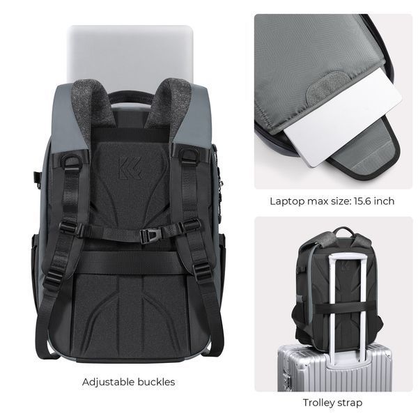 Профессиональный легкий рюкзак для фоткамеры, ноутбука, штатива K&F Concept Beta Backpack 22L Black (KF13.158) KF13.158 фото