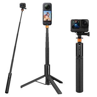 Розсувний штатив - селфі палиця K&F Concept MS21 для спортивної камери Insta360 GoPro та адаптером GoPro 120см (KF09.141) KF09.141 фото