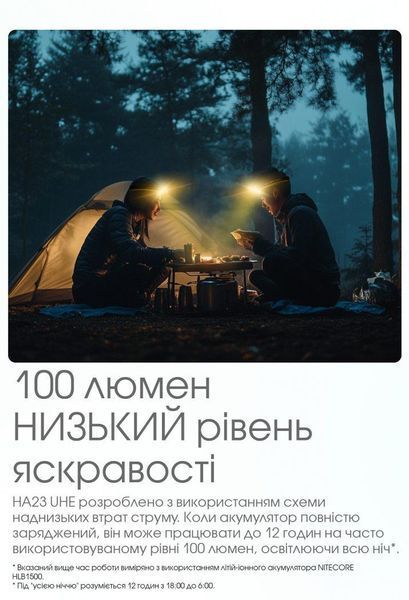 Налобный фонарь Nitecore HA23 UHE, черный (UHE LED 3000, 4500, 6500К, 3*ААА, 600Лм, 132м) 010226.1 фото
