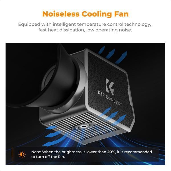 Портативный двухцветный студийный видеосвет K&F Concept PL-60B 60 Вт (2700-6500K, APP контроль, встроенный акб 4500мАч) KF34.045 фото