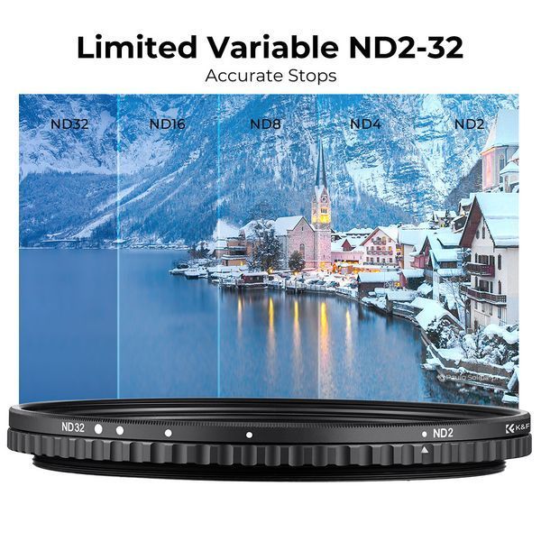 Світлофільтр зі змінною нейтральною щільністю K&F Concept Nano-X ND2-32 (1-5 ступенів) 58мм (KF01.1449V1) KF01.1805V1 фото