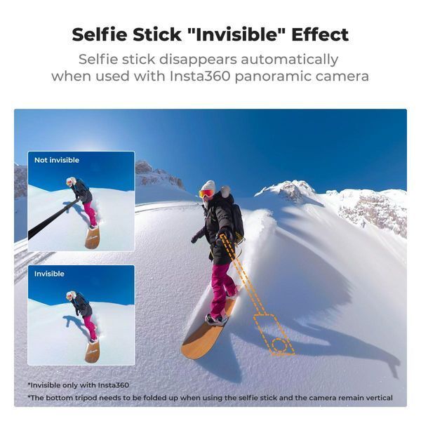 Розсувний штатив - селфі палиця K&F Concept MS21 для спортивної камери Insta360 GoPro та адаптером GoPro 120см (KF09.141) KF09.141 фото
