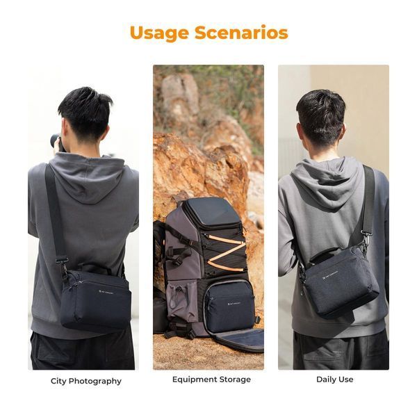 Сумка через плече для фотоапарата K&F Concept Camera Sling Bag 5L Urban Wander 05 (темно-синій) (KF13.179V1)